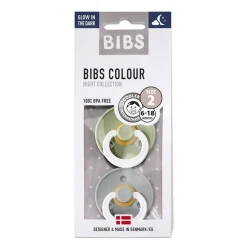 Bibs Fopspeen 2-Pack Night Maat 2 Sage - Cloud