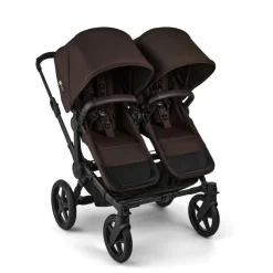 Bugaboo Tweeling Kinderwagen Donkey 6 Compleet Black - Cocoa Brown