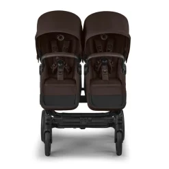 Bugaboo Tweeling Kinderwagen Donkey 6 Compleet Black - Cocoa Brown