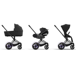 Cybex E-Priam Kinderwagen Compleet Sepia Black - Matt Black Frame