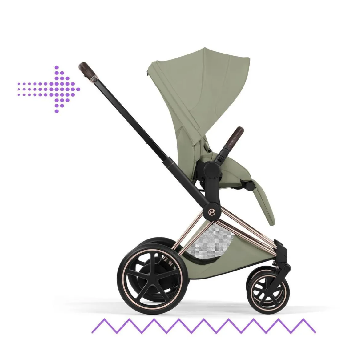 Cybex Kinderwagen e-Priam 5 Compleet Style Rosegold Frame