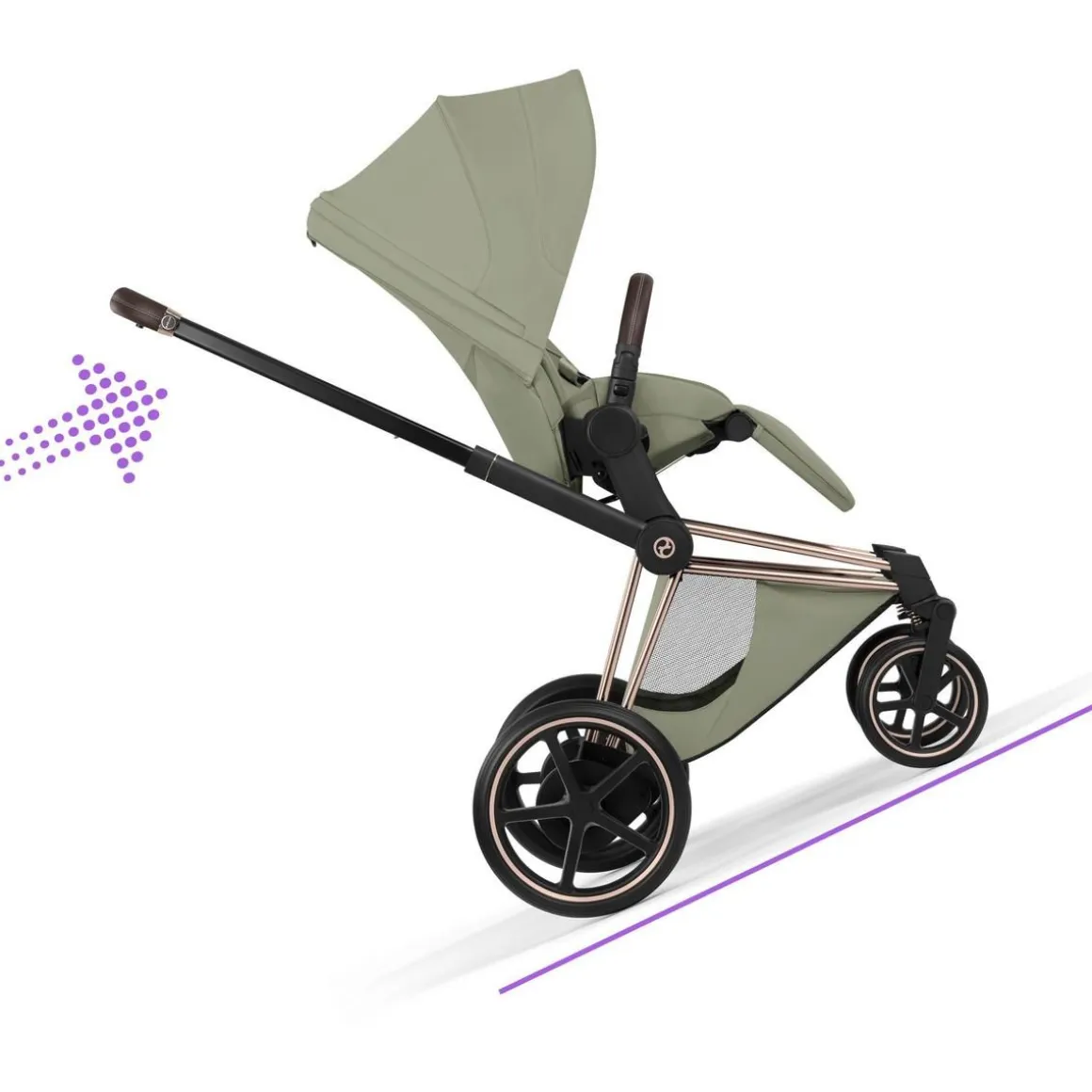 Cybex Kinderwagen e-Priam 5 Compleet Style Rosegold Frame