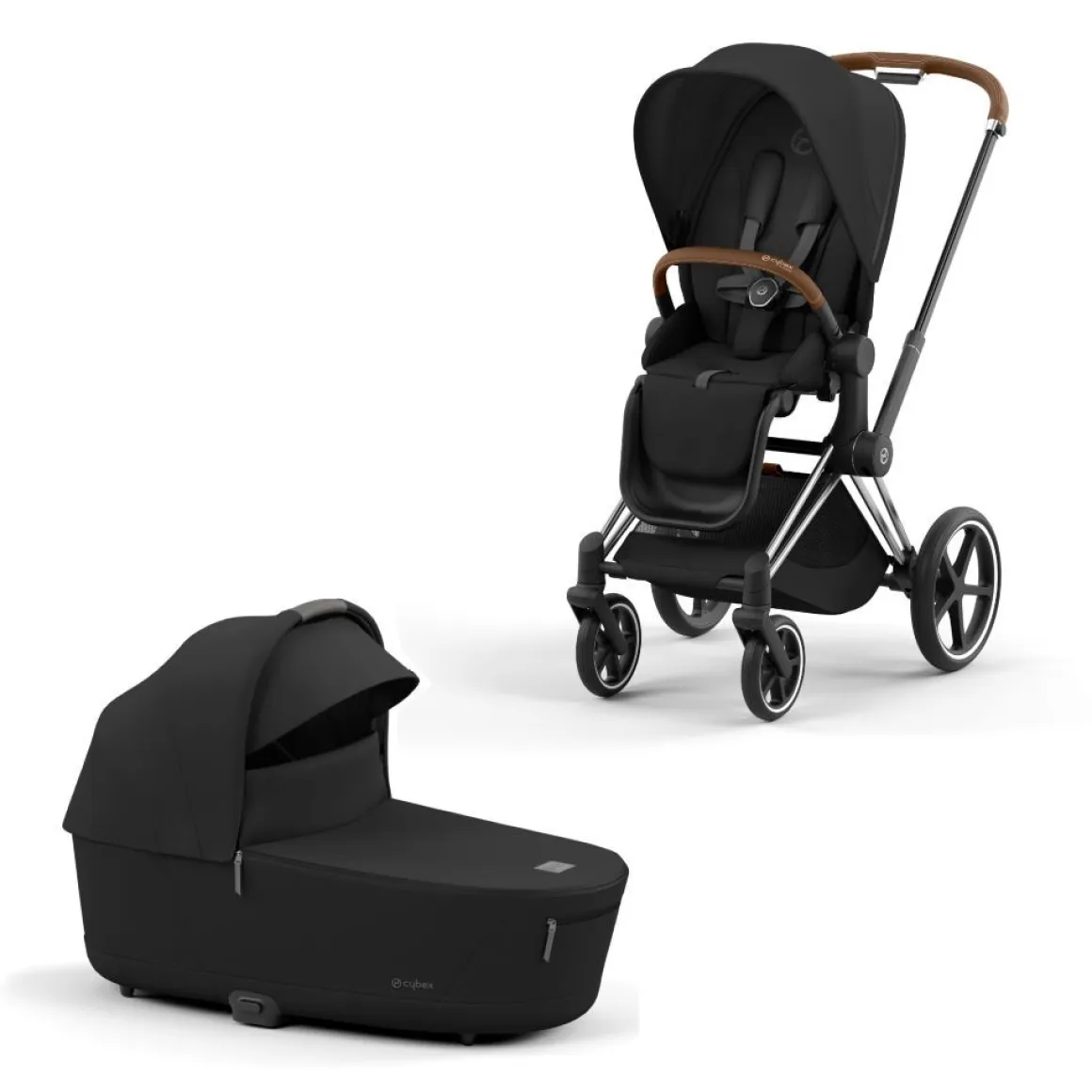 Cybex Priam Kinderwagen Compleet Sepia Black - Chrome Brown Frame