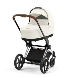 Cybex Priam Kinderwagen Compleet Off White - Chrome Brown Frame