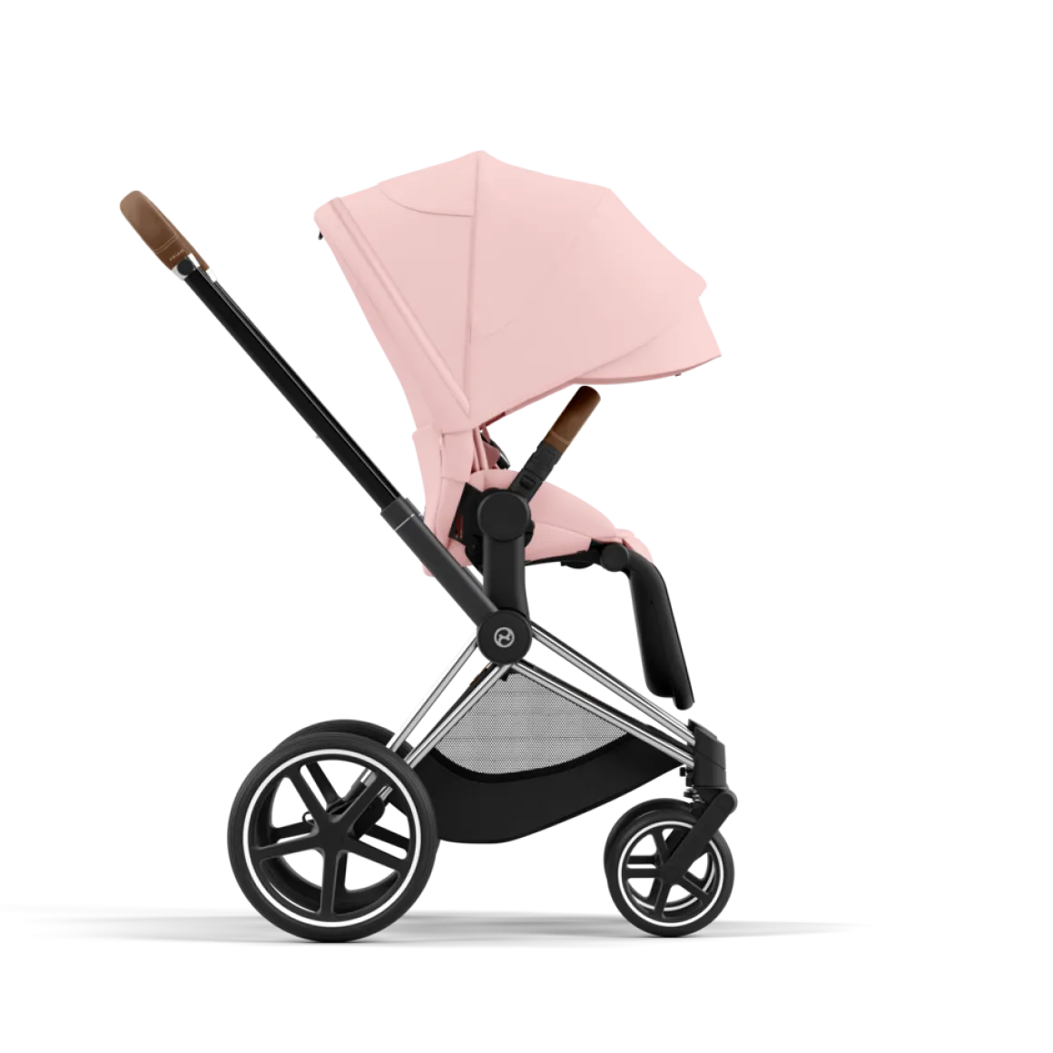 Cybex Priam Kinderwagen Compleet Peach Pink - Chrome Brown Frame