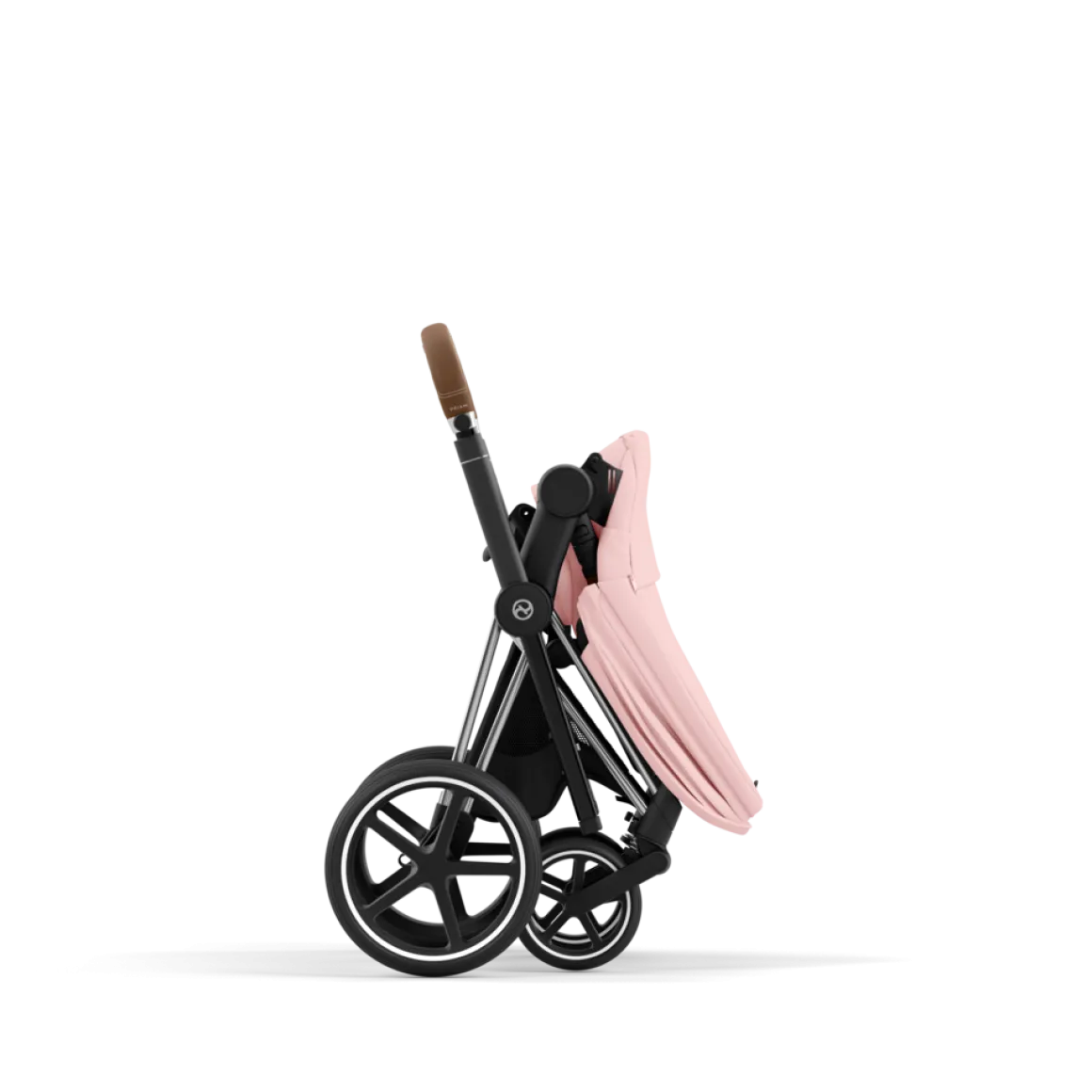 Cybex Priam Kinderwagen Compleet Peach Pink - Chrome Brown Frame
