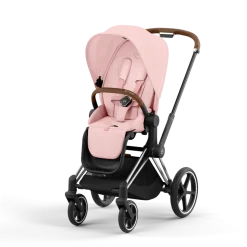 Cybex Priam Kinderwagen Compleet Peach Pink - Chrome Brown Frame