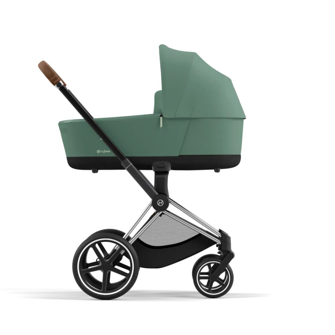 Cybex Priam Kinderwagen Compleet Leaf Green - Chrome Brown Frame