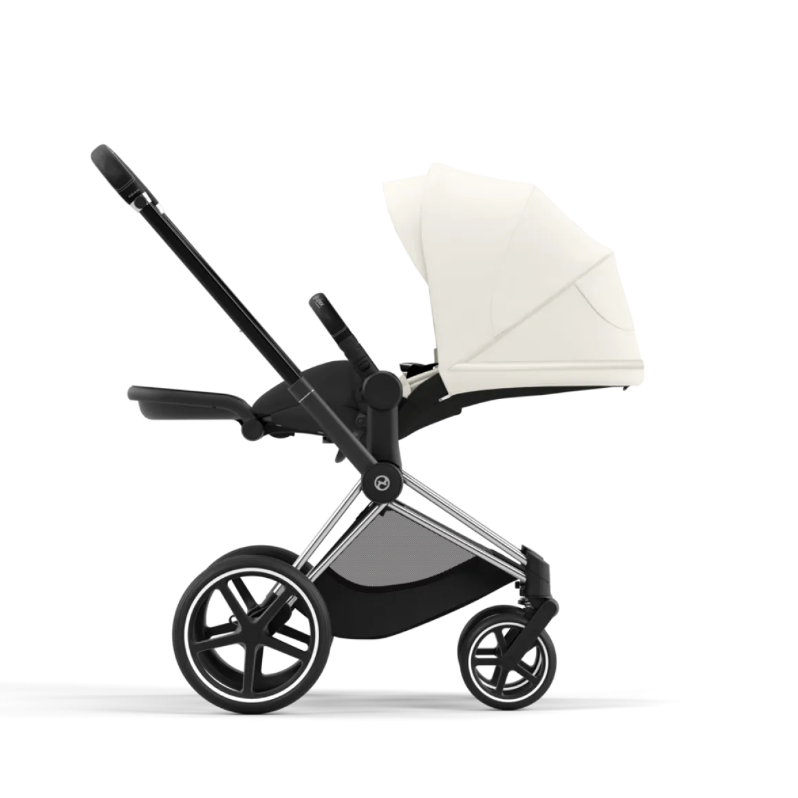 Cybex Priam Kinderwagen Compleet Off White - Chrome Black Frame
