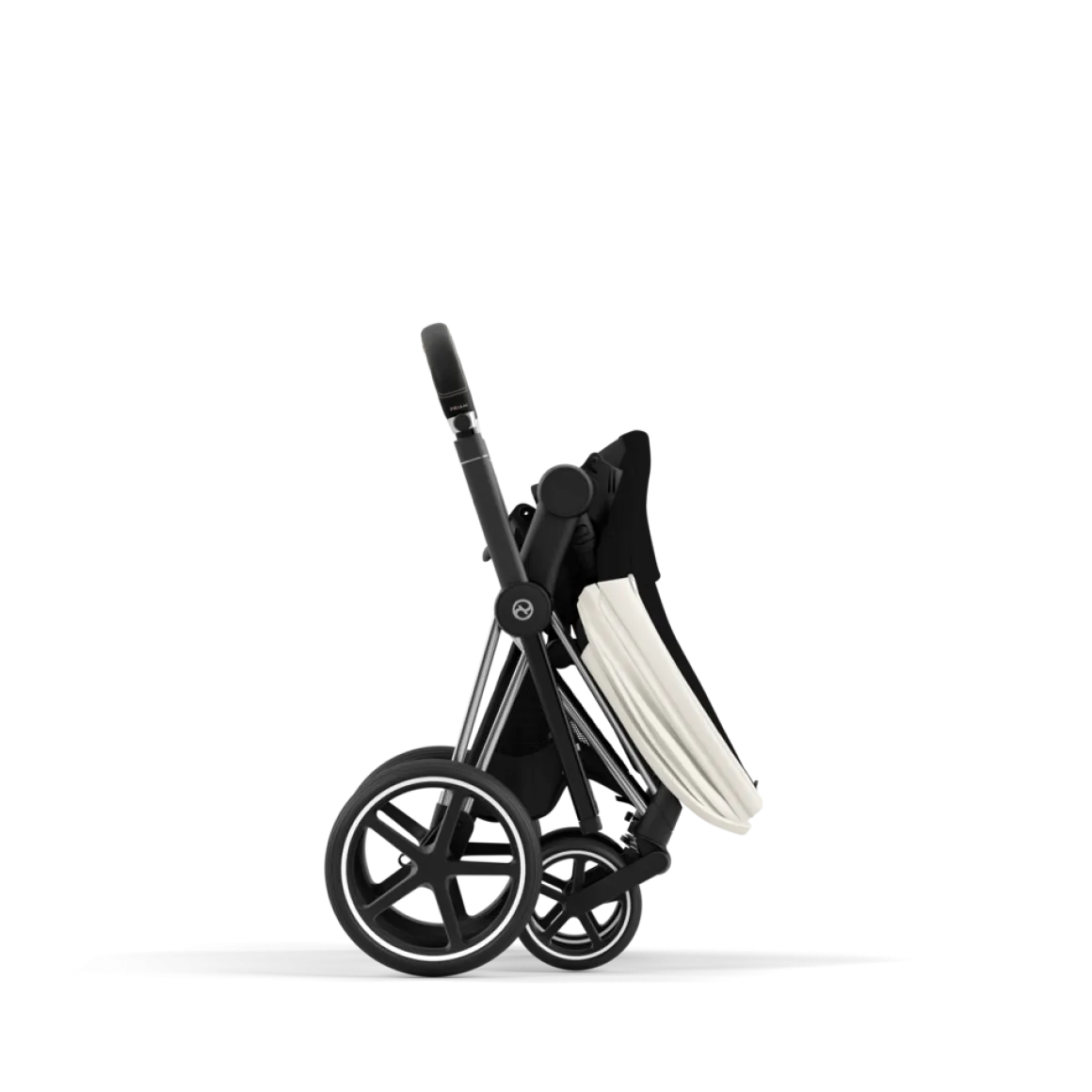 Cybex Priam Kinderwagen Compleet Off White - Chrome Black Frame