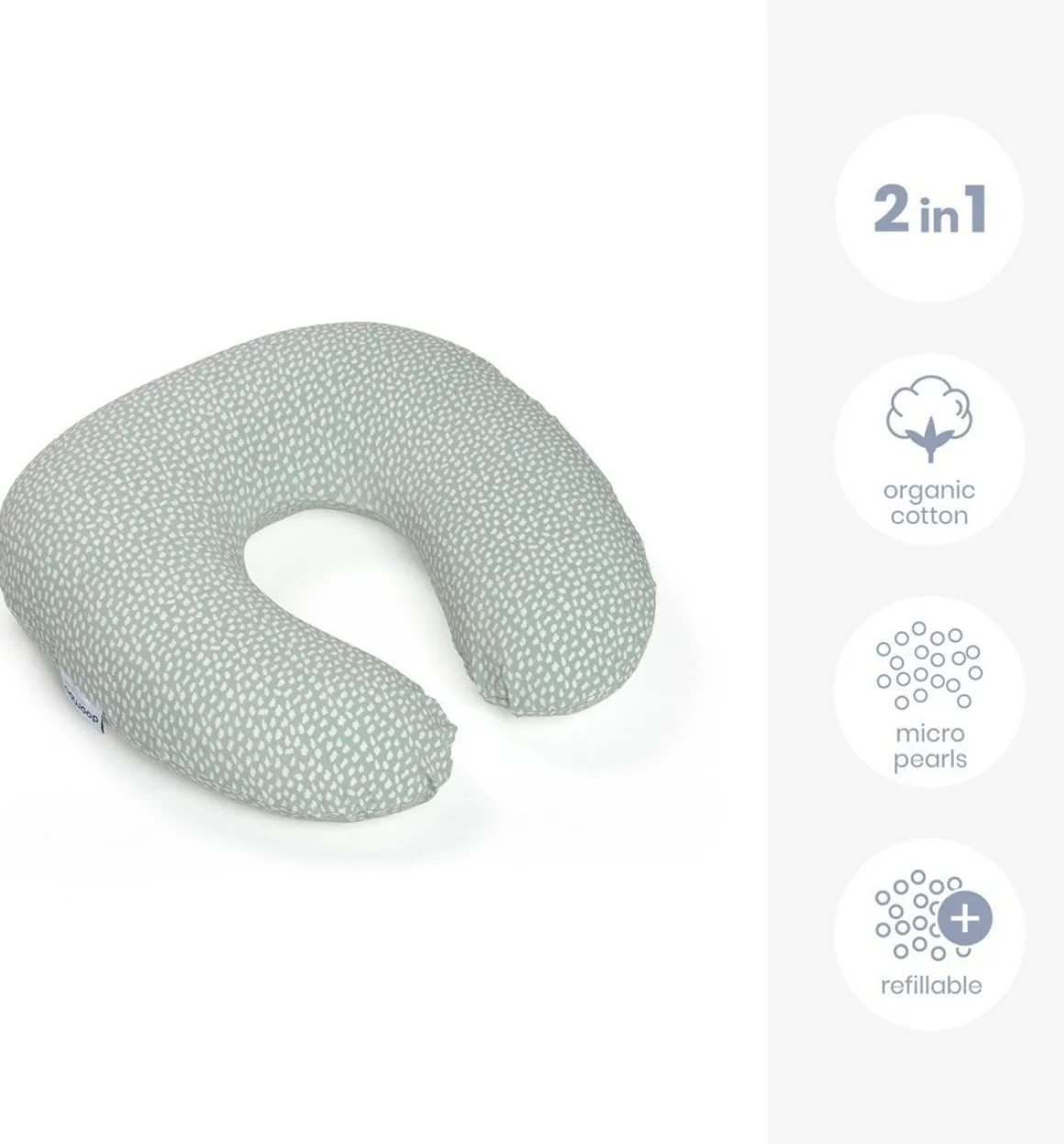 Doomoo Voedingskussen Softy Cloudy Kaki