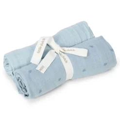 Little Dutch Swaddle Hydrofiele Pure Denim Blue 70 x 70
