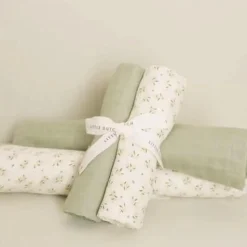 Little Dutch Swaddles Blueberry Leaves/Pure Sage 70 x 70