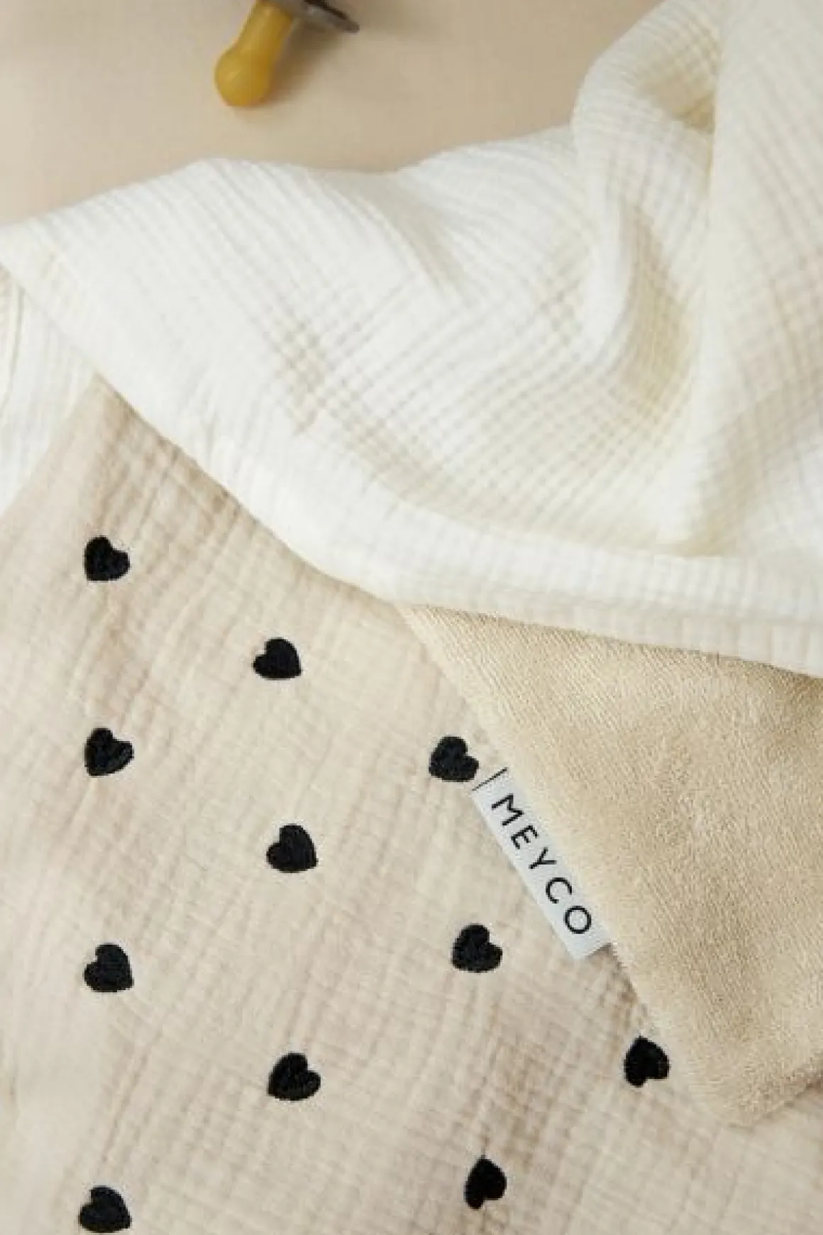 Meyco Wiegdeken Sweat Heart Pre-washed Hydrofiel Soft Sand