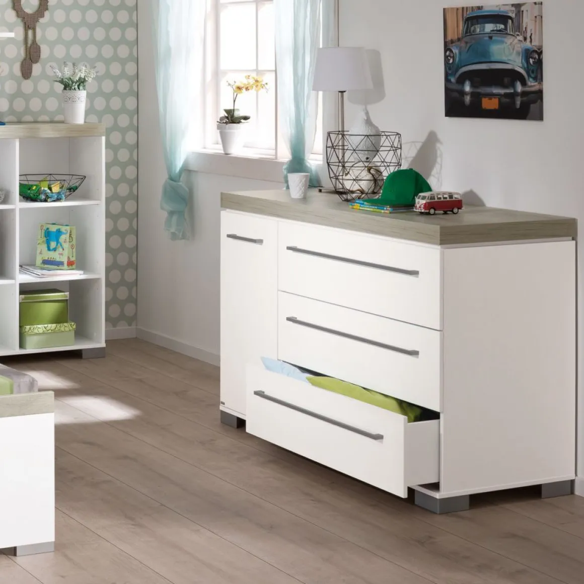 Paidi - Commode Kira XL Krijtwit - Eiken Nautik