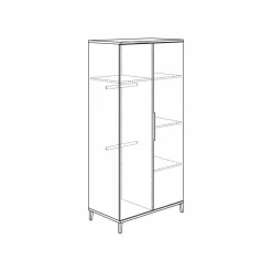 Paidi 2-Deurs Kast Hazel Beige - Eiken