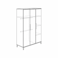 Paidi - Transland 3-Deurs Kast Aris Beige