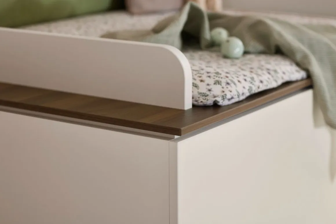 Paidi - Yuny Commode Lovely Aliv Off White - Dark Walnut