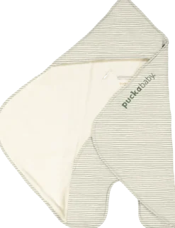 Puckababy Wikkeldeken Gogo Newborn Green Stripes Teddy 0 - 7 mnd