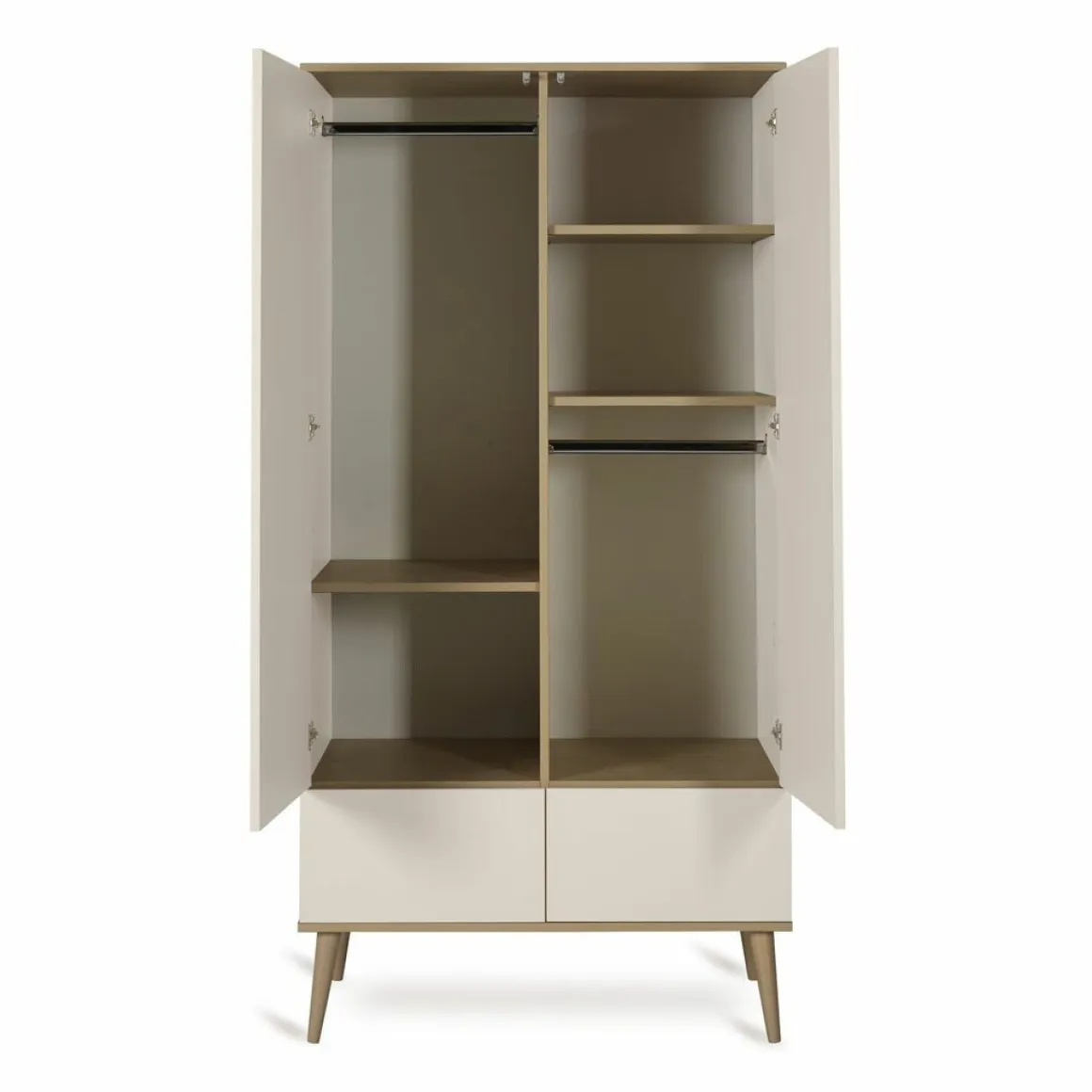 Quax 2-Deurskast Flow Clay & Oak