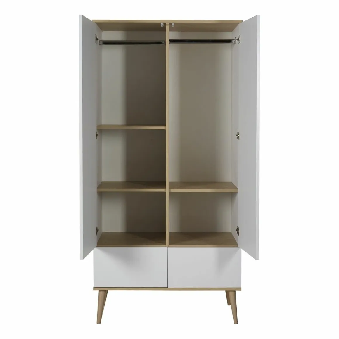 Quax 2-Deurskast Flow White & Oak
