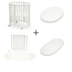 Stokke Sleepi Mini Bed Bundel V3 White – Van wieg tot ledikant met uitbreidingsset en matrassen