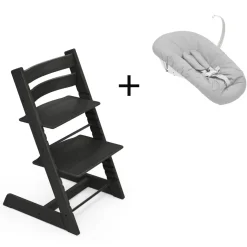 Stokke Tripp Trapp Oak Black + Newborn Set