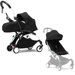 Stokke YOYO³ Kinderwagen Compleet met 0+ Newborn Pack Black – White Frame