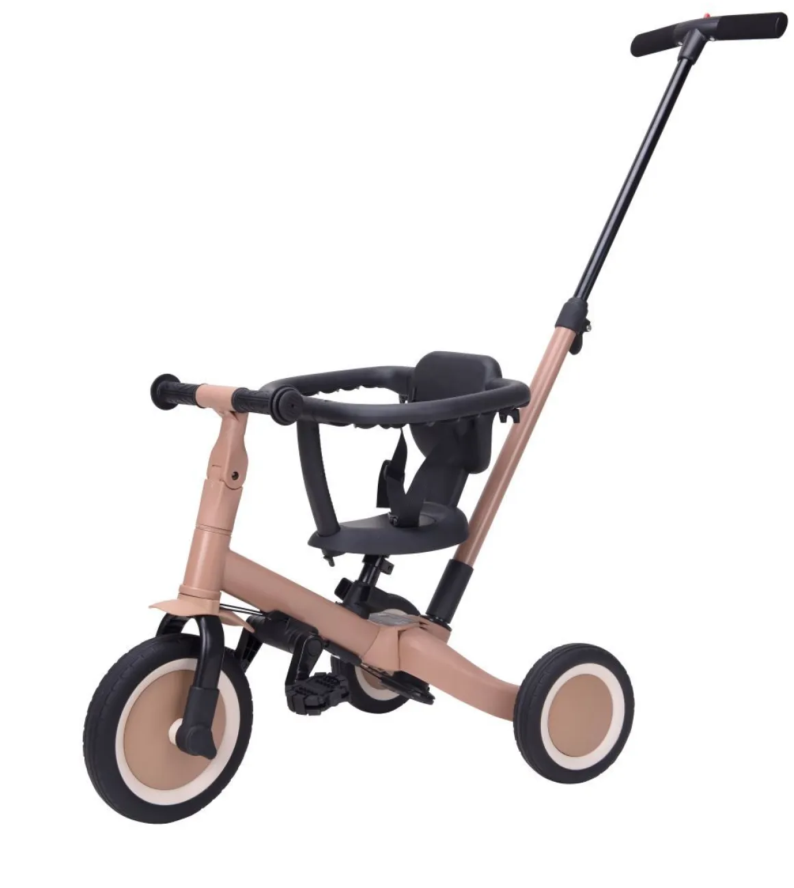 Topmark 4-in-1 Driewieler / Loopfiets Lio Macchiato Bruin